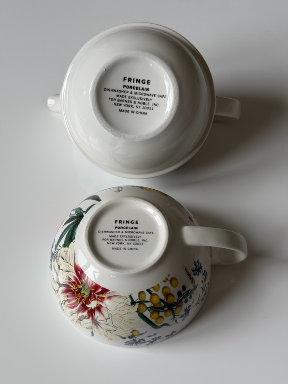 Fringe Porcelain 2-Piece Stacking Tea for One Teapot - Floral  Peony Butterfly - Picture 8 of 13